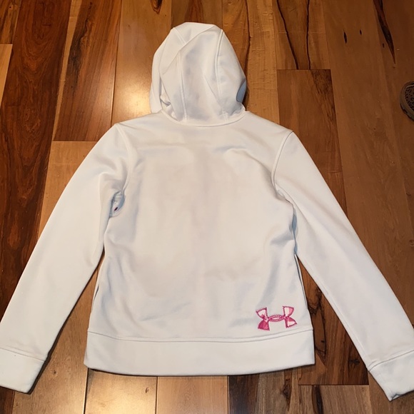 LIKE NEW~UNDER ARMOUR EMBROIDERED FLEECE ZIP UP HOODIE~YOUTH XL - Picture 5 of 6